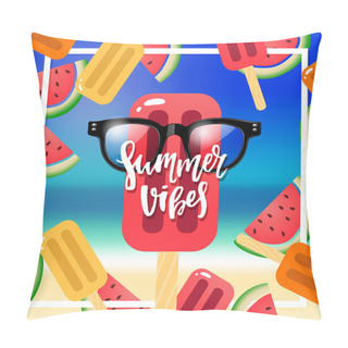 Personality  Summer Vibes Lettering Pillow Covers
