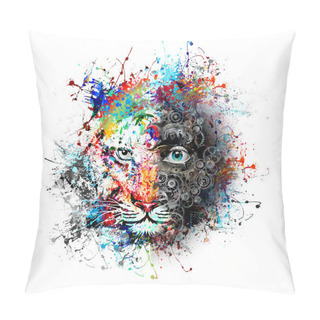 Personality  Tiger With Paint Splashes Pillow Covers
