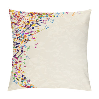 Personality  Colorful Music Notes Pillow Covers