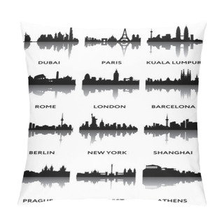 Personality  Silhouettes Of City Panoramas Pillow Covers