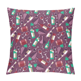 Personality  Pattern With Bottles And Glasses. Pillow Covers