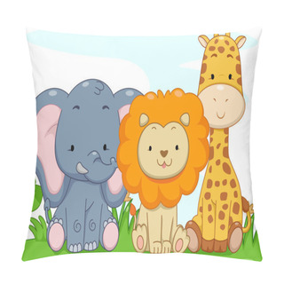 Personality  Baby Safari Animals Pillow Covers