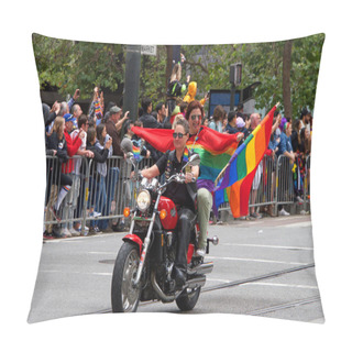 Personality  San Francisco, CA - June 30, 2019: Participants Of The 49th Annual Gay Pride Parade, One Of The Oldest And Largest LGBTQIA Parades In The World, Over 200 Contingents And More Than 100,000 Spectators Pillow Covers