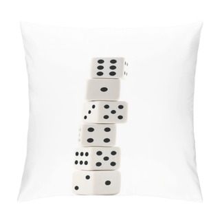 Personality  Dice Isolated On White Background Pillow Covers