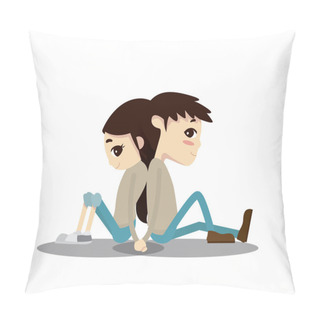 Personality  Romantic Couple Illustration - Romantic Holding Hands Pillow Covers