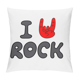 Personality  I Love Rock Pillow Covers