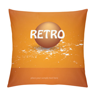 Personality  Vector Retro Background With Ball. Pillow Covers