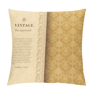 Personality  Vintage Background With Floral Ornaments Pillow Covers