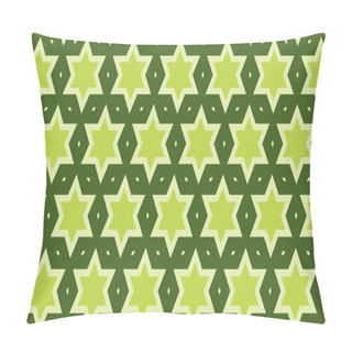 Personality  Green Star Pattern Background Pillow Covers