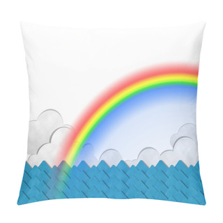 Personality  Rainbow At Sea Pillow Covers