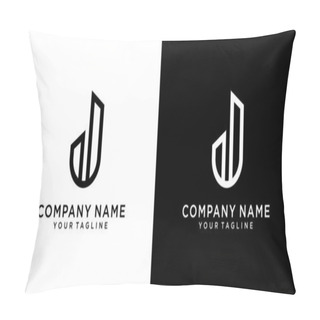 Personality  Initial Letter J Icon Logo Design Vector. J Logo. J Vector. J Symbol Pillow Covers