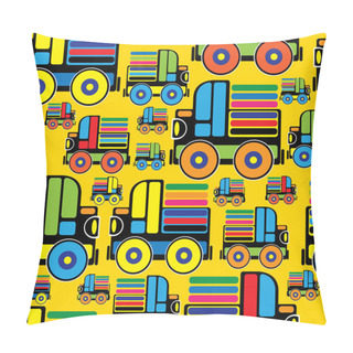 Personality  Colorful Toy Machine Seamless Pattern Pillow Covers