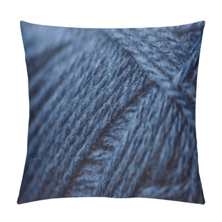 Personality  Full Frame Of Blue Yarn Texture As Background Pillow Covers