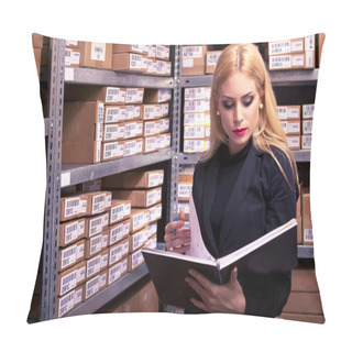 Personality  Young Business Woman Pillow Covers