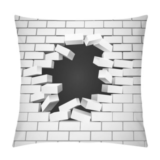 Personality  White Breaking Wall Pillow Covers