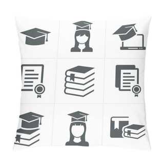 Personality  Education Icons Set. Pillow Covers