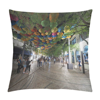 Personality  Umbrella Sky In Coral Gables, Florida, At Night. Pillow Covers