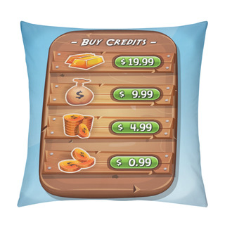 Personality  Buying Credits Interface For Ui Game Pillow Covers