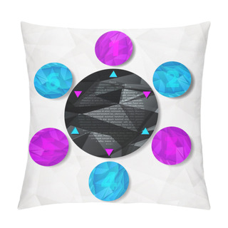 Personality  One, Two, Three, Four, Five, Six Options With Colour Corner On Paper Background Pillow Covers