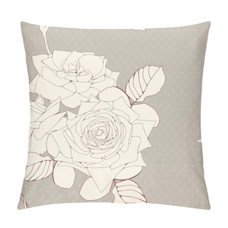 Personality  Decorative Background With Roses Flowers Pillow Covers