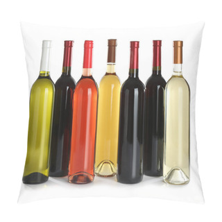 Personality  Glassware With Red Wine On Wooden Background, Top View Pillow Covers