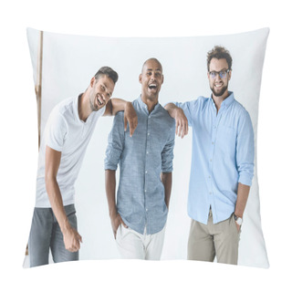 Personality  Multiethnic Young Businessmen Pillow Covers