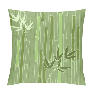 Personality  Seamless Green Bamboo Pattern Pillow Covers