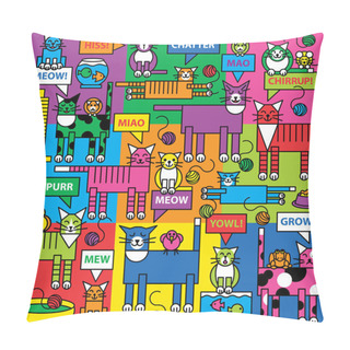 Personality  Colorful Cats And Critters Pillow Covers