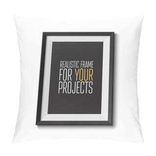 Personality  Realistic Picture Frame Isolated On White Background Pillow Covers