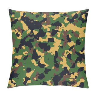 Personality  Bright Woodland Seamless Camo Pattern Vector Pillow Covers