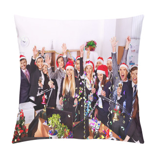 Personality  Business People At Xmas Party. Pillow Covers