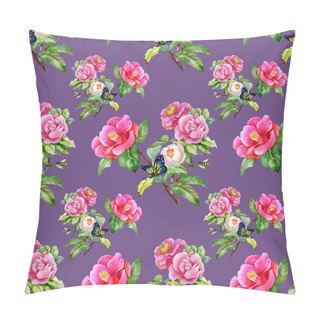 Personality  Garden Floral Pattern With Butterflies Pillow Covers