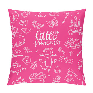 Personality  Little Princess Funny Graphic Set. Girls Dress, Butterfly, Mirro Pillow Covers