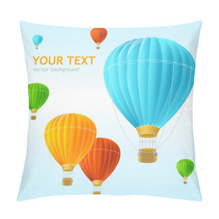 Personality  Vector Air Ballons Background Pillow Covers
