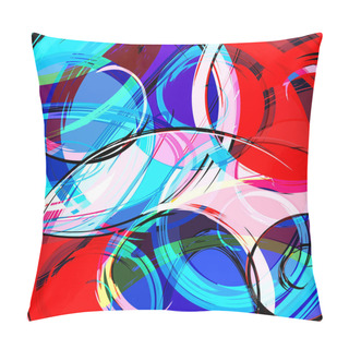 Personality  Abstract Geometric Colored Background In The Style Of Graffiti. Qualitative Illustration For Your Design. Pillow Covers