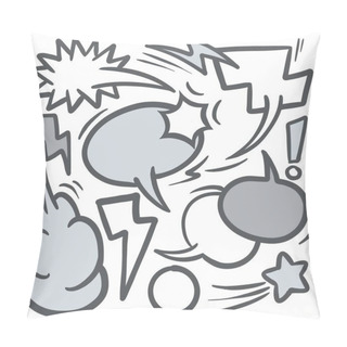Personality  Speech Bubble Doodle Element From An Old Comic ,Illustration Pillow Covers