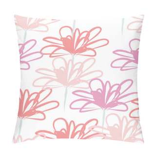 Personality  Seamless Pattern With Watercolor Flowers. Hand Drawn Soft Pastel Design.  Pillow Covers