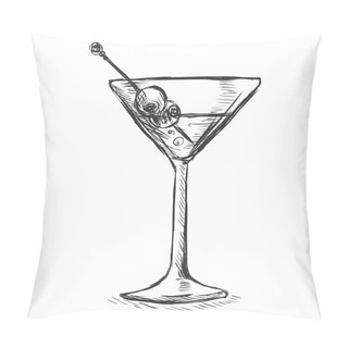 Personality  Martini Glass With Olives Pillow Covers