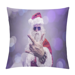 Personality  Cool Rock Santa Claus Pillow Covers