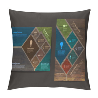 Personality  Business Brochure Flyer Design Layout Template In A4 Size Pillow Covers