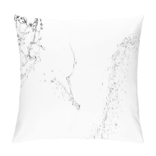 Personality  Clean Water Splashes Isolated On White Pillow Covers