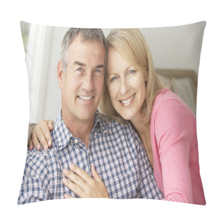 Personality  Mid Age Couple At Home Pillow Covers