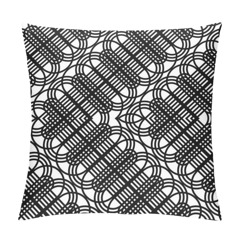 Personality  Design seamless monochrome zigzag pattern. Abstract grating background. Vector art pillow covers