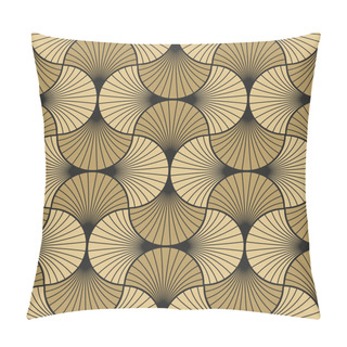 Personality  Art Deco Pattern Of Overlapping Arcs Pillow Covers