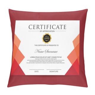 Personality  Modern Certificate Template And Background Pillow Covers