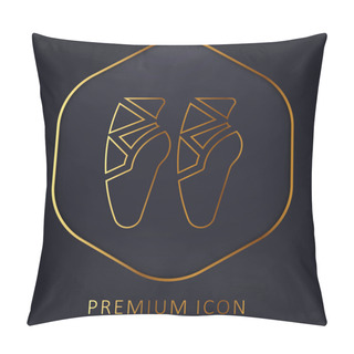 Personality  Ballet Shoes Golden Line Premium Logo Or Icon Pillow Covers