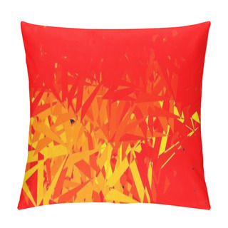 Personality  Light Orange Vector Pattern With Polygonal Shapes. Smart Abstract Illustration With Triangle Forms In Modern Style. An Easy Addition To Your Commertials. Pillow Covers