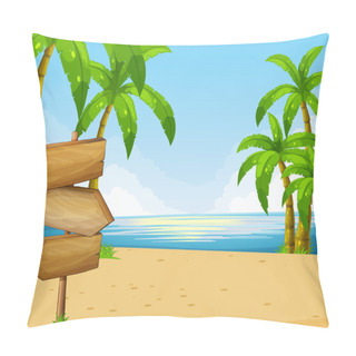 Personality  Scene With Ocean And Beach Pillow Covers
