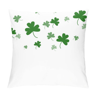 Personality  Vector Clover Seamless Background Illustration Isolated On A White Background Pillow Covers