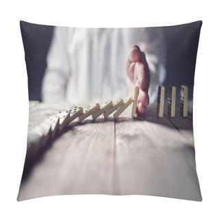 Personality  Stop The Domino Effect Concept Pillow Covers